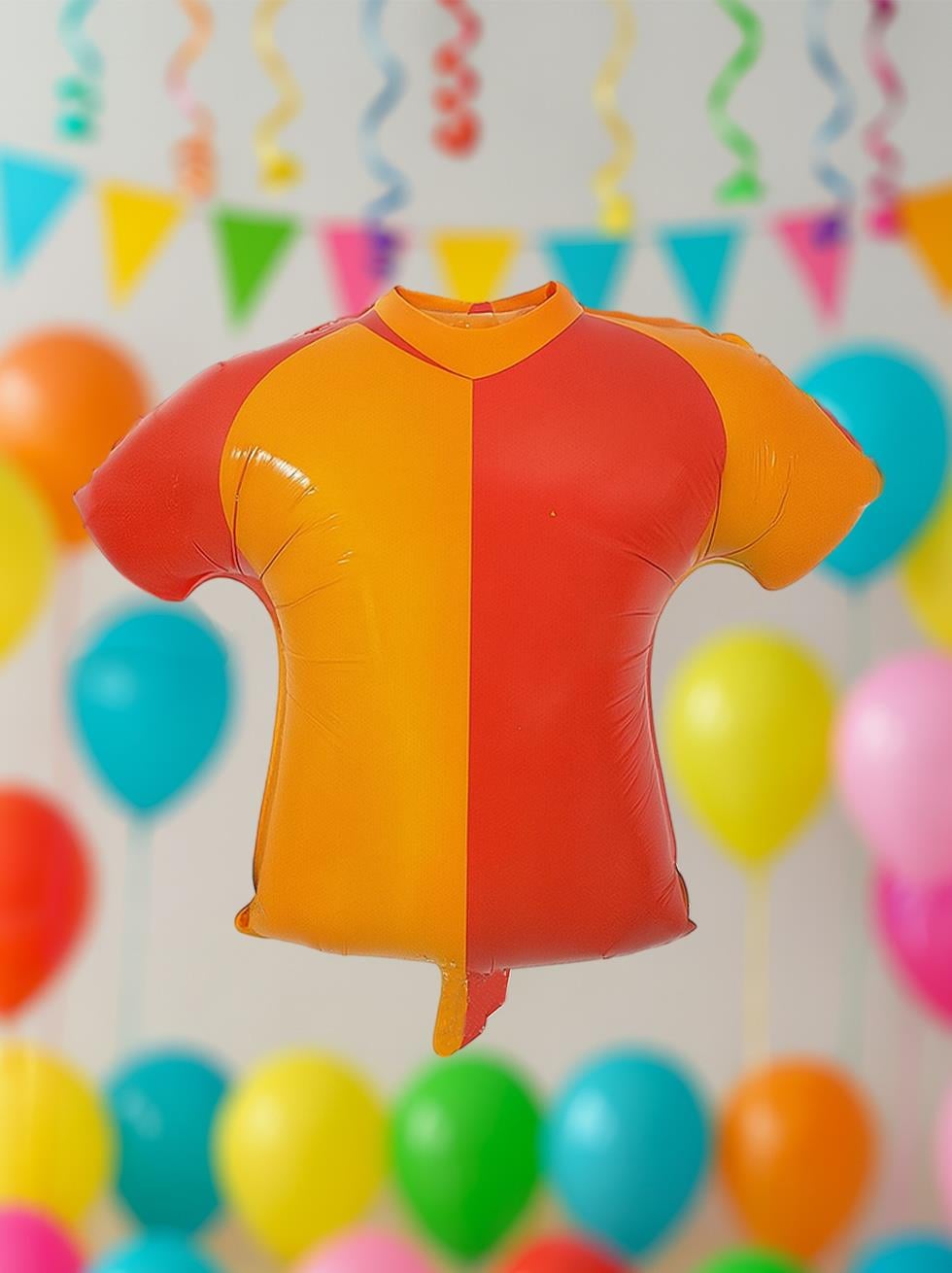 Sarı Kırmızı Forma Folyo Balon Taraftar Doğum Günü Parti Balonu 45 cm