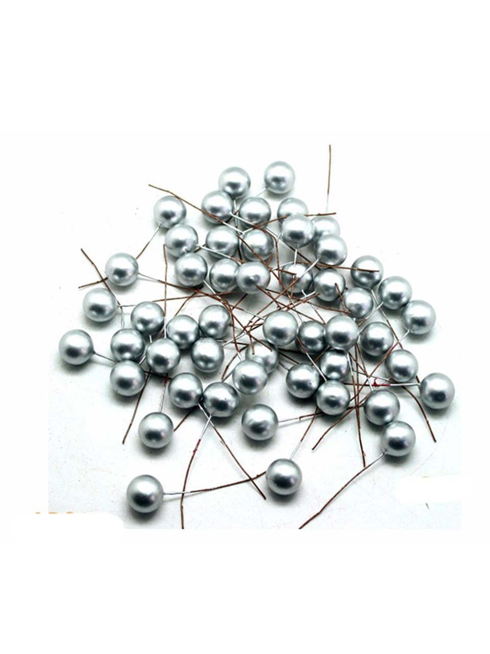 Yılbaşı Ağacı Süsleri Telli Top Dekoratif Çam Ağaç Süsü Gümüş 12 mm