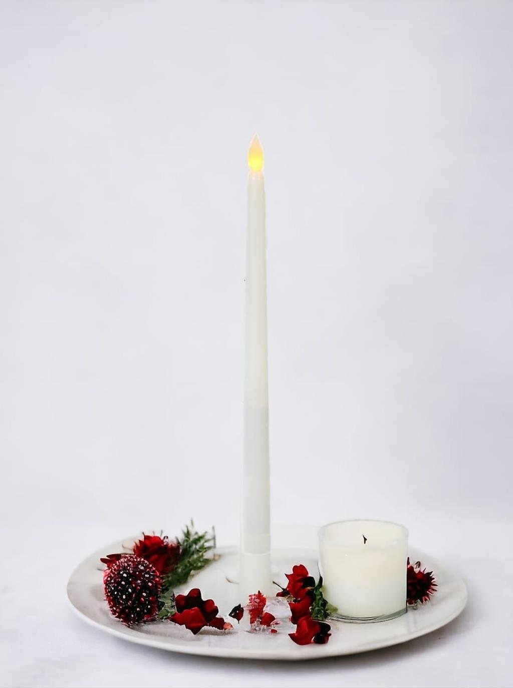 Pilli Şamdan Mum 27Cm