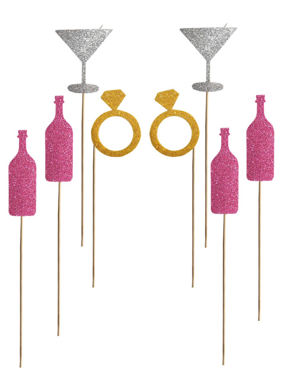 Bekarlığa Veda Partisi Temalı Çubuklu Parti Aksesuarı 8li