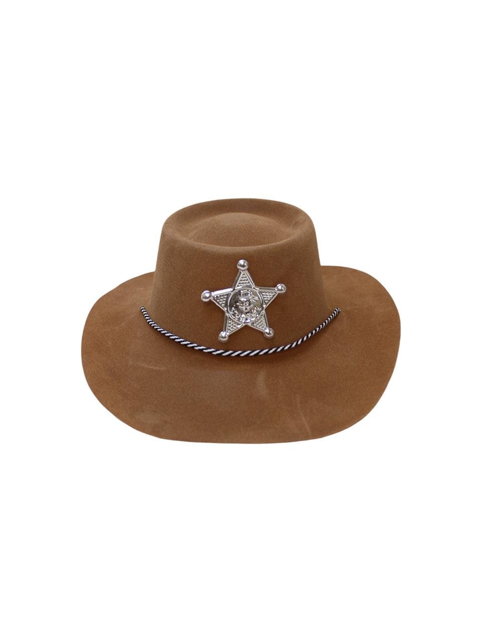 Şerif Kovboy Şapka Parti Aksesuarı Kahverengi