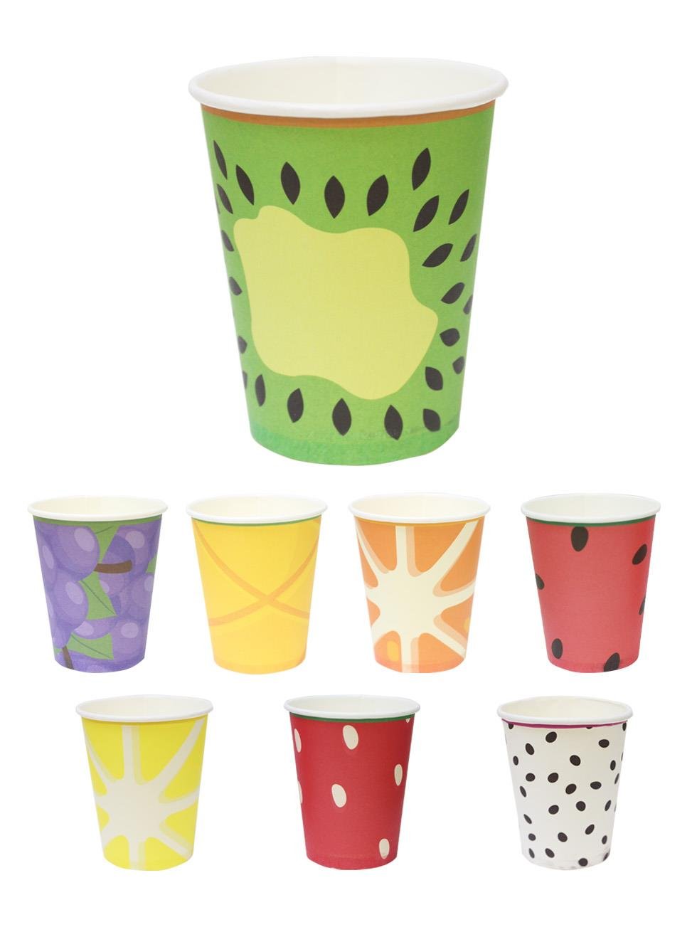Meyve Temalı Bardak Karton Doğum Günü Bardağı 8li