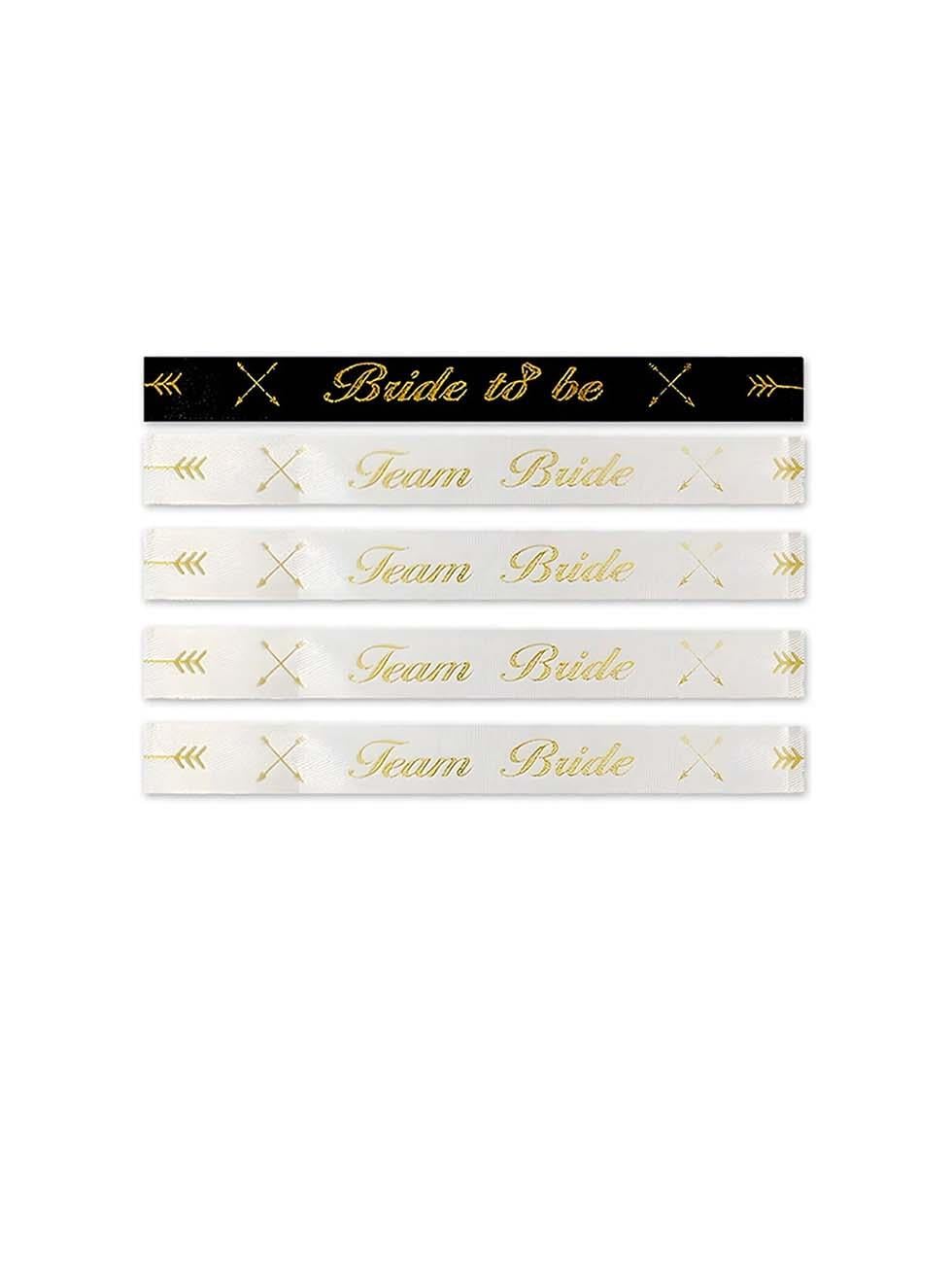 Bride Bileklik Bekarlığa Veda Parti Aksesuarı Bride-Team Bride Bileklik 5li