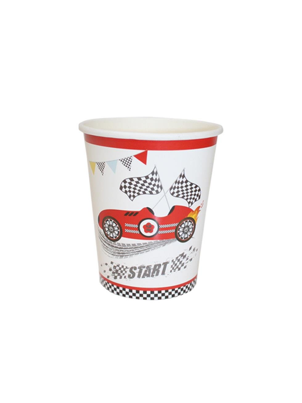 Yarış Arabaları Temalı Bardak Karton Doğum Günü Bardağı 8li