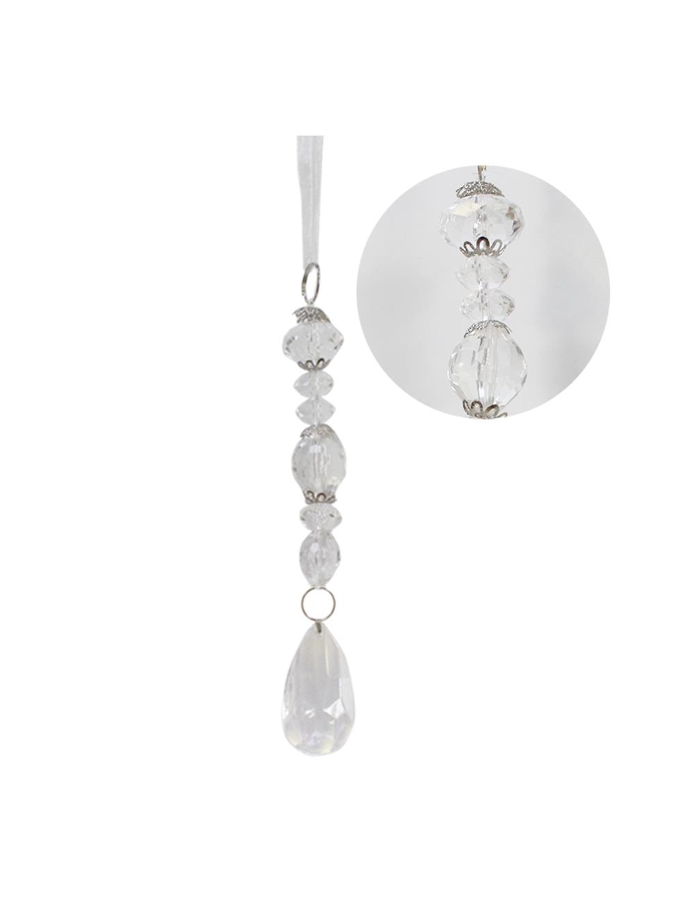 Yılbaşı Ağaç Süsü Lüks Kristal Damla Taşlı Sarkıt Dekoratif Süs 22 cm