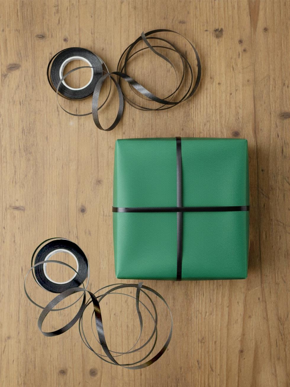 Hediye Paketleme Süsü Dekoratif Rafya Kurdele Siyah 5 mm