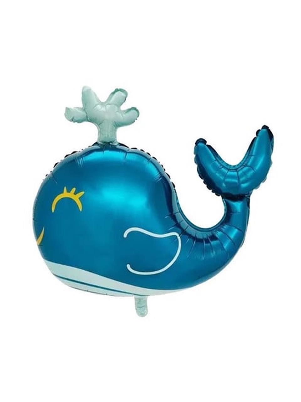 Balina Folyo Balon Parti Balonu 92x76 cm Mavi