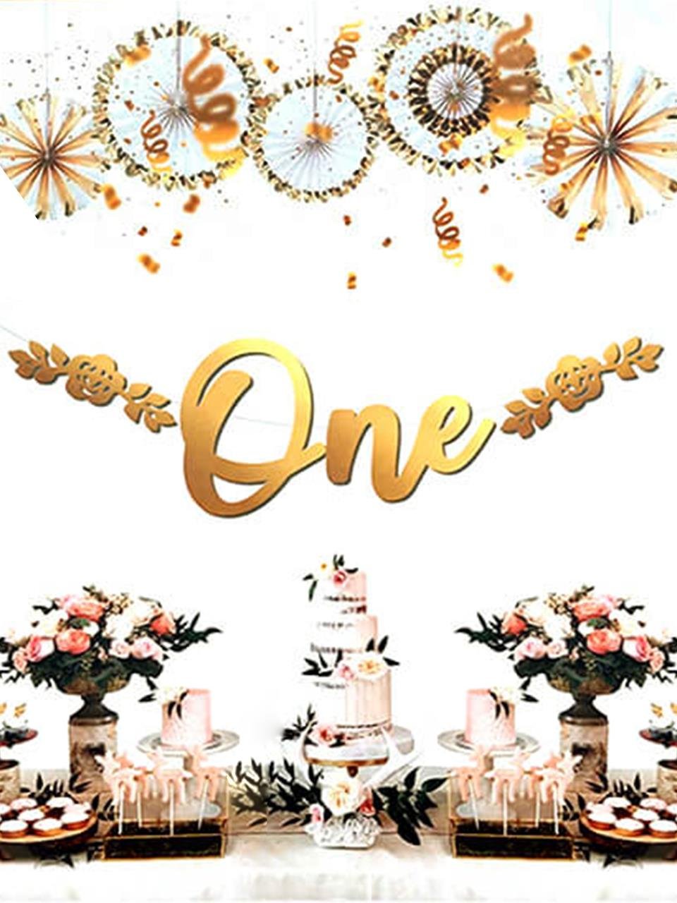 One Gold Kaligrafi Banner