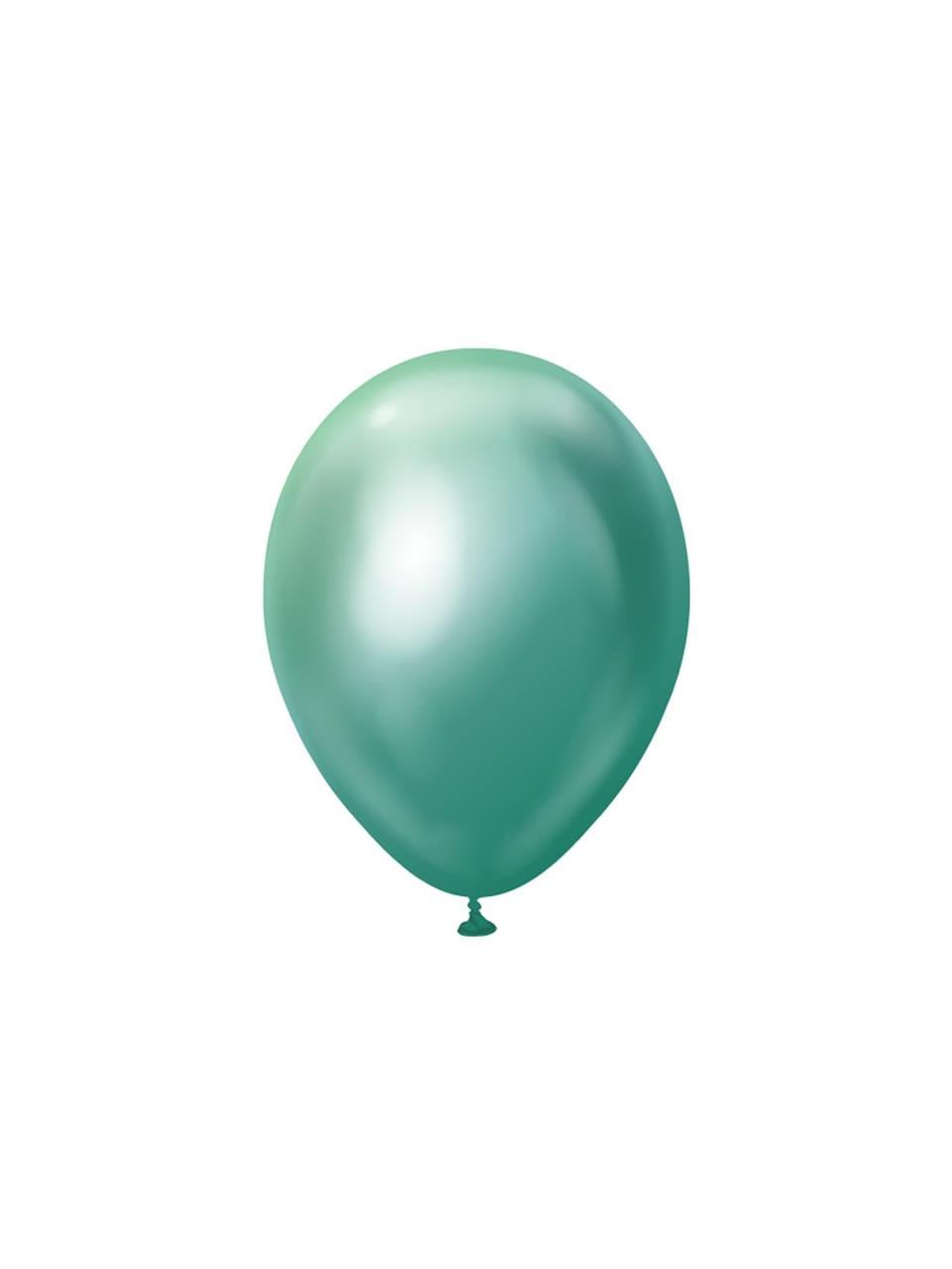 Krom Balon Parlak Parti Balonu Yeşil 12 inc - 30 cm 5'li