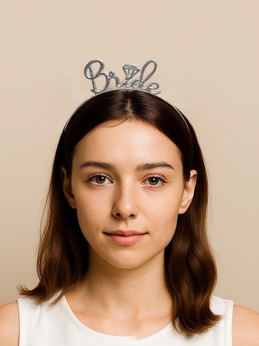 Bride Taç Bekarlığa Veda Parti Tacı Metal Gümüş