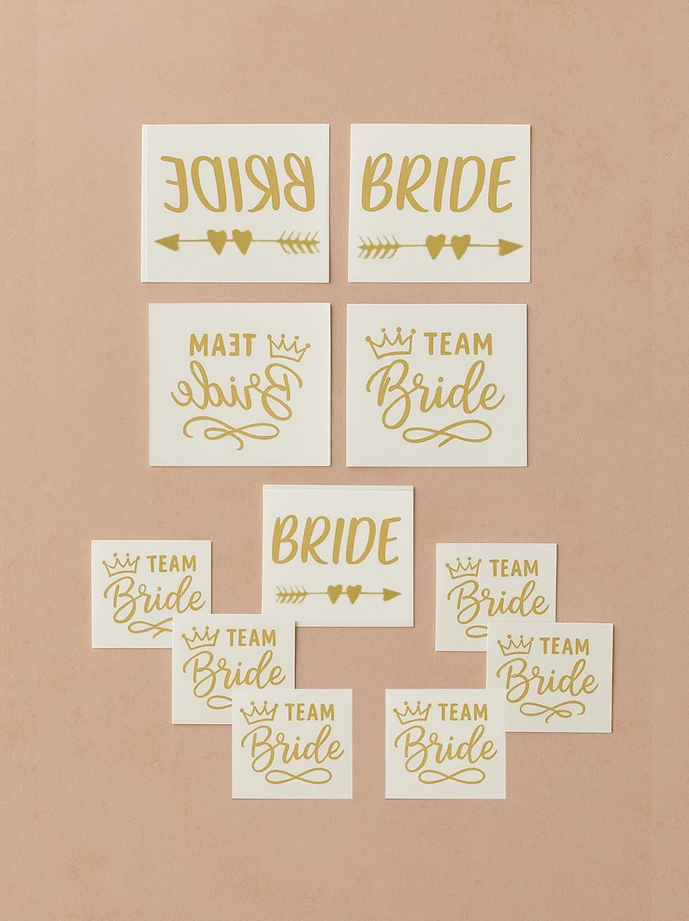 Bride To Be Karışık Dövme Bekarlığa Veda Partisi Dövme Seti Gold