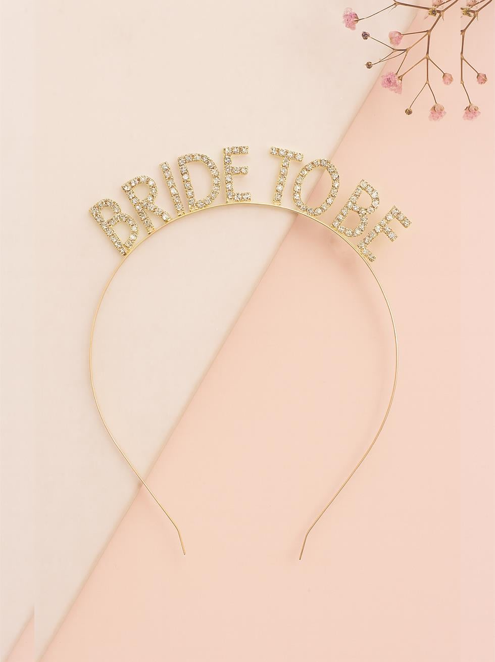 Bride To Be Taç Metal Kristal Taşlı Bekarlığa Veda Parti Tacı Gold