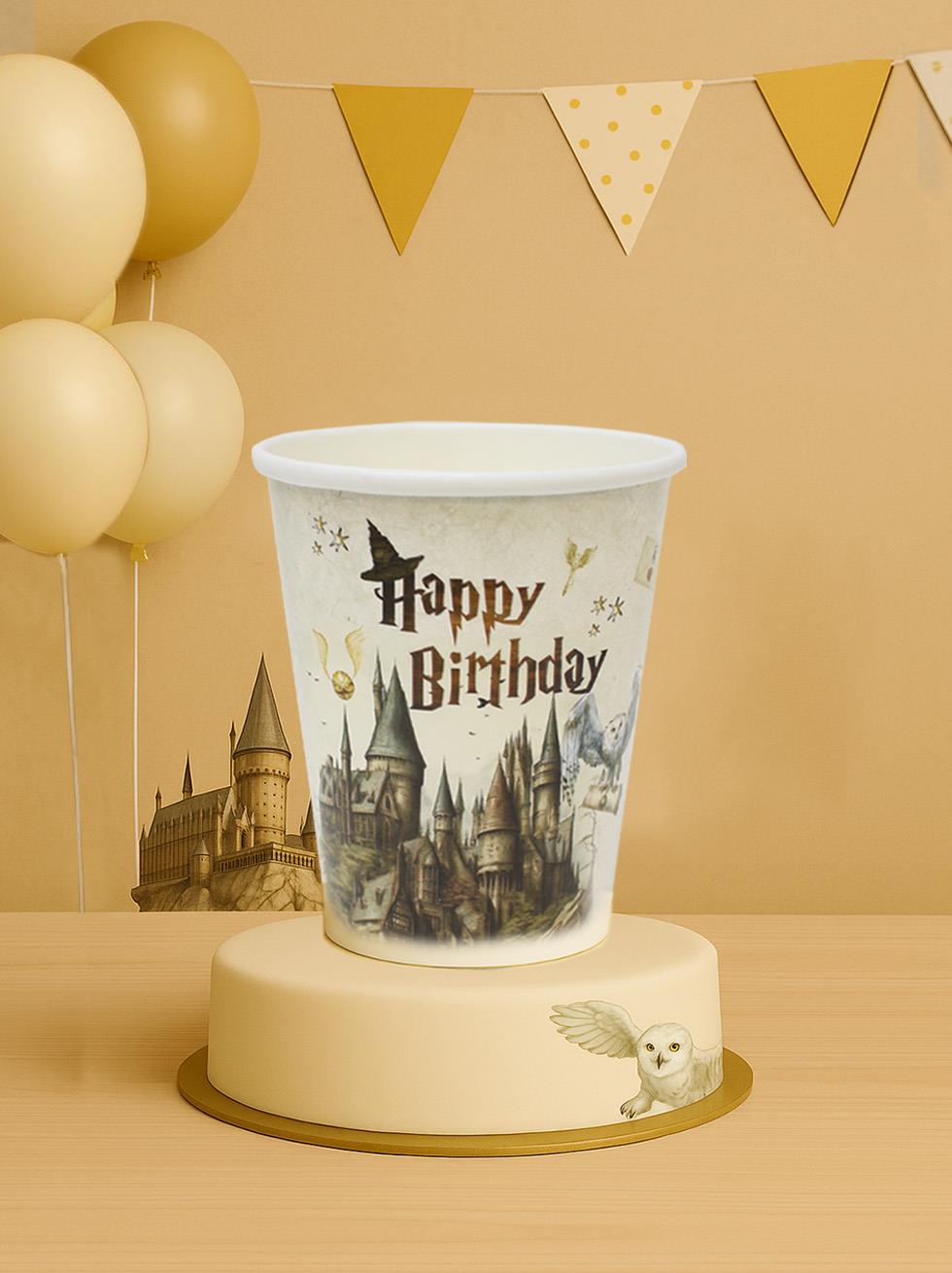 Karton Doğum Günü Bardağı Harry Potter Temalı Bardak 8li