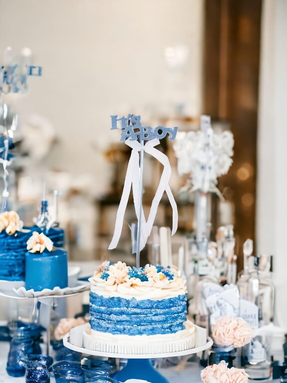 Its a Boy Yazılı Baby Shower Çubuklu Dekor Süsü 24lü