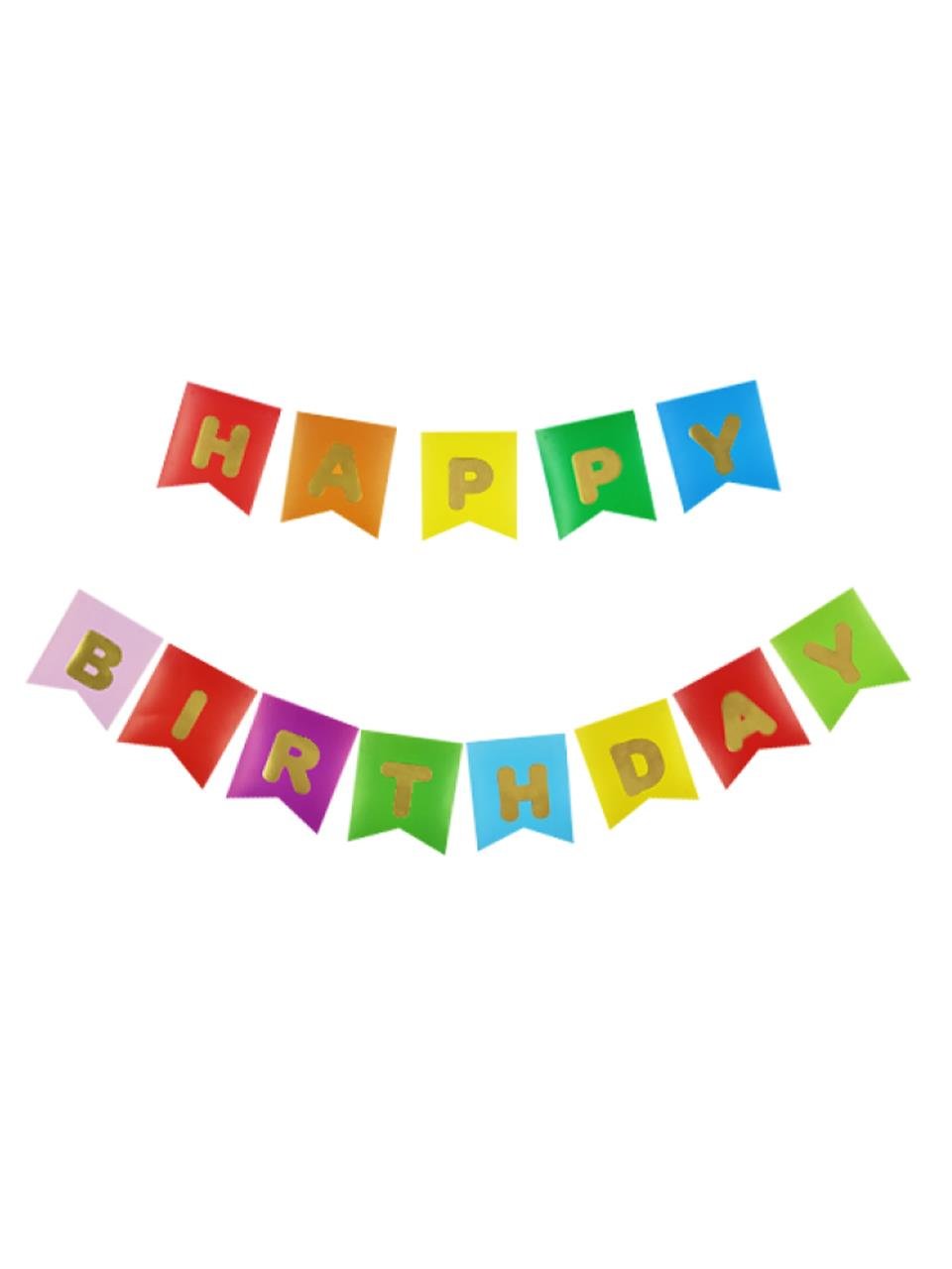 Happy Bırthday Renkli Yazı