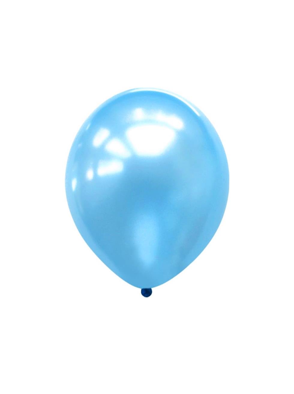 Açık Mavi Metalik Balon 10'Lu 12