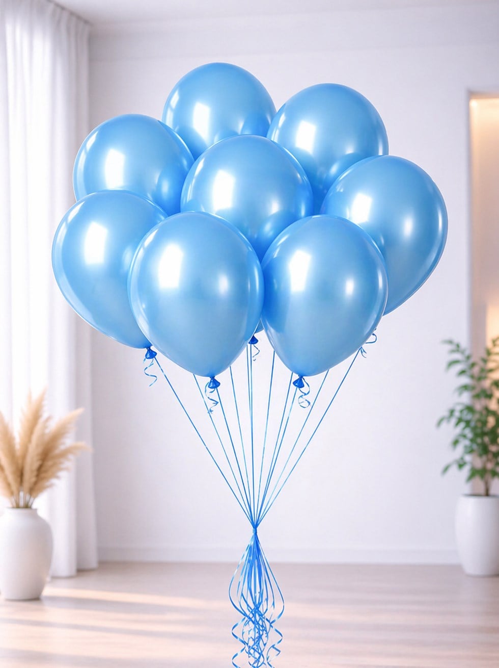 Açık Mavi Metalik Balon 10Lu 12