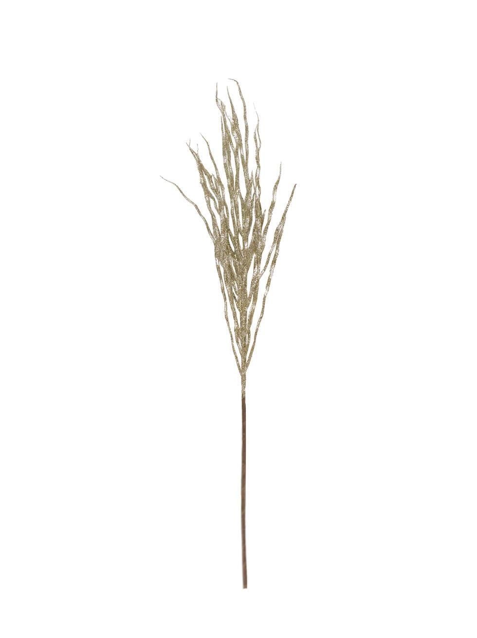 Altın Simli Yılbaşı Dekor Dalı – Gold Glitter Parlak Ağaç Süsü 70 cm
