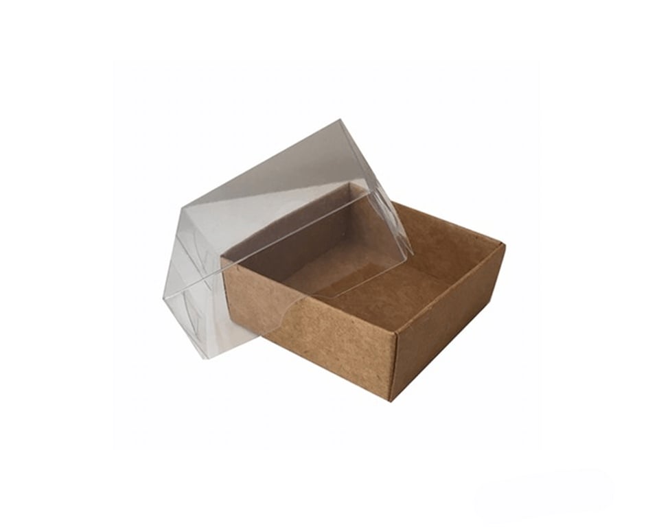 ASETAT KAPAKLI KRAFT KUTU 25'Lİ 5X5 CM