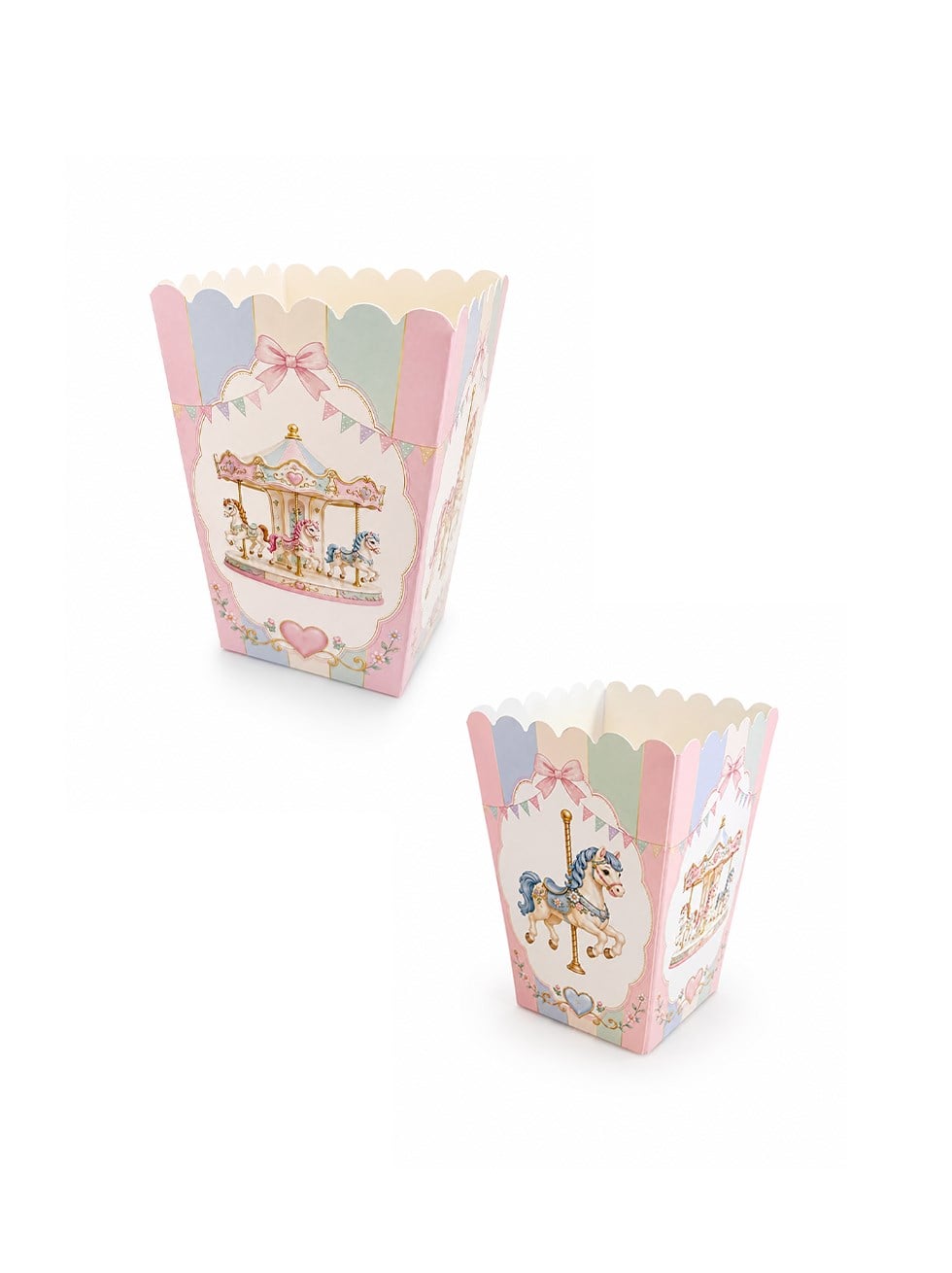 Atlı Karınca Temalı Mısır Kutusu – Pastel Parti Popcorn Kutusu 8li