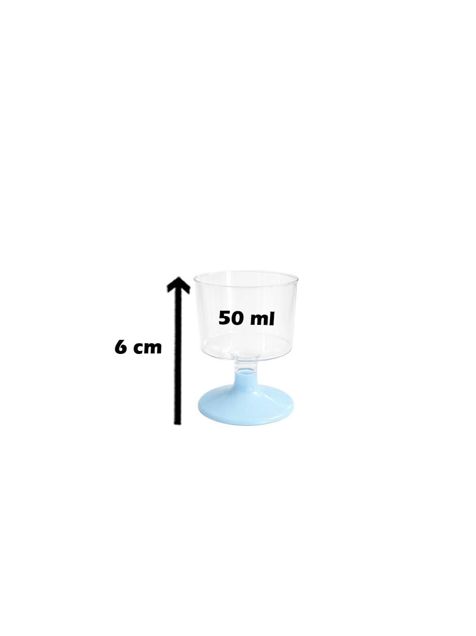 Ayaklı Shot Bardağı 6Lı Mavi