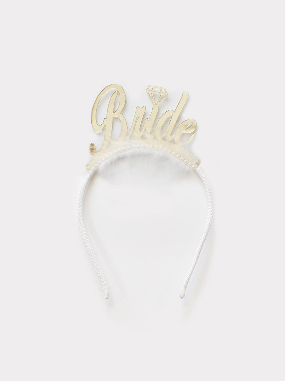 Bride Taç Bekarlığa Veda Parti Tacı İncili Altın Pleksi