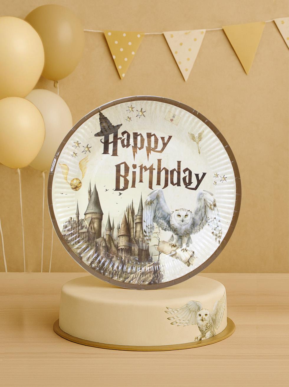 Karton Doğum Günü Tabağı Harry Potter Temalı Tabak 8li