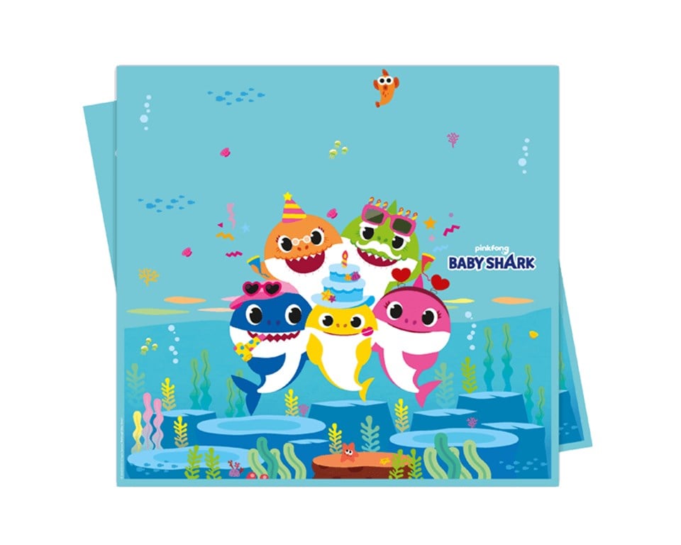 Baby Shark Parti Zamanı Masa Örtüsü
