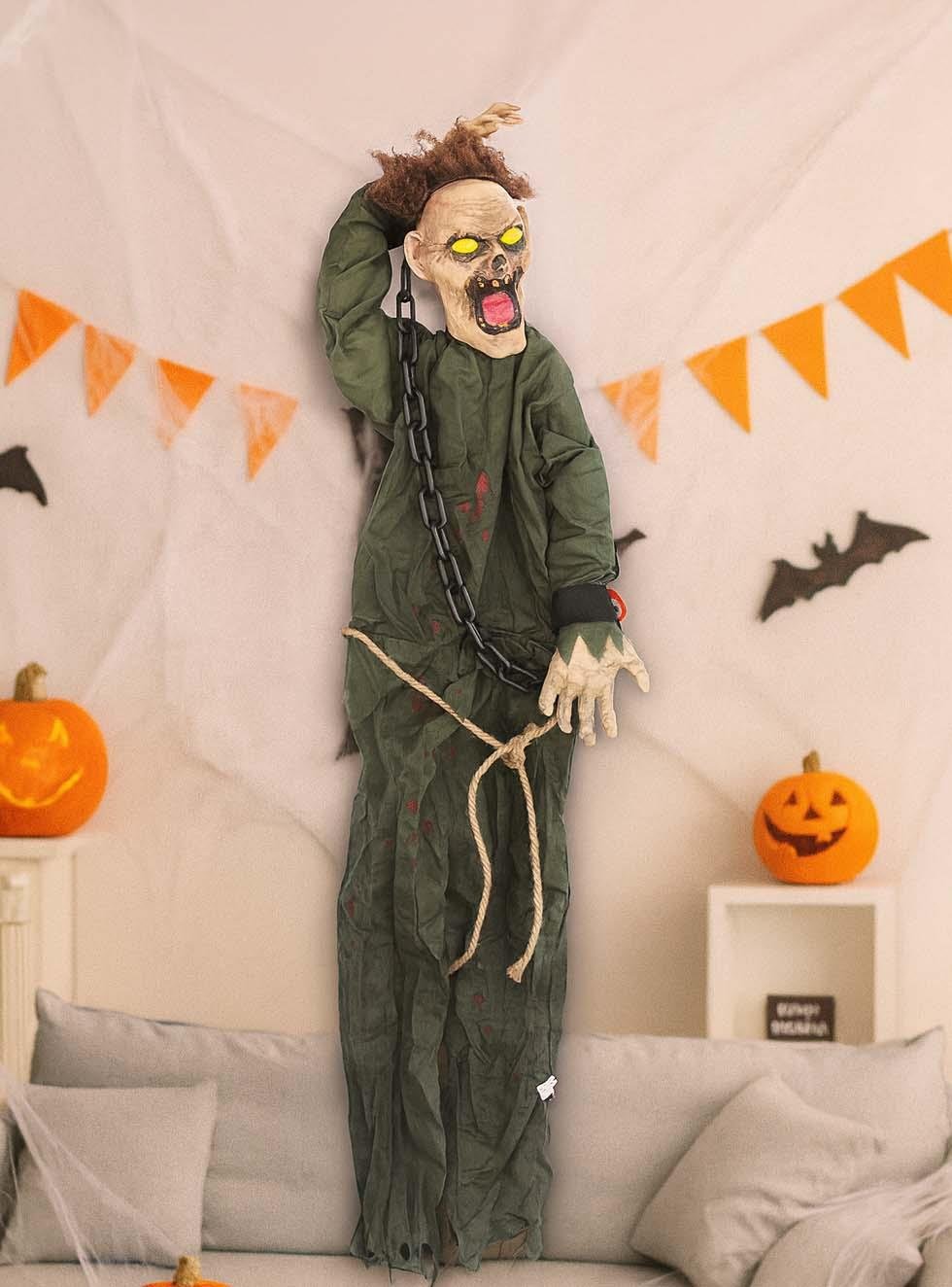 Cadılar Bayramı Zombi Figürlü Asılabilir Halloween Hareketli Parti Dekoru 120 cm