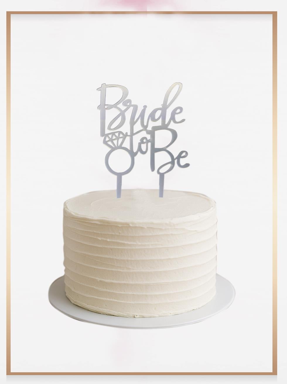 Bekarlığa Veda Partisi Dekoru Bride To Be Pasta Süsü Pleksi Gümüş