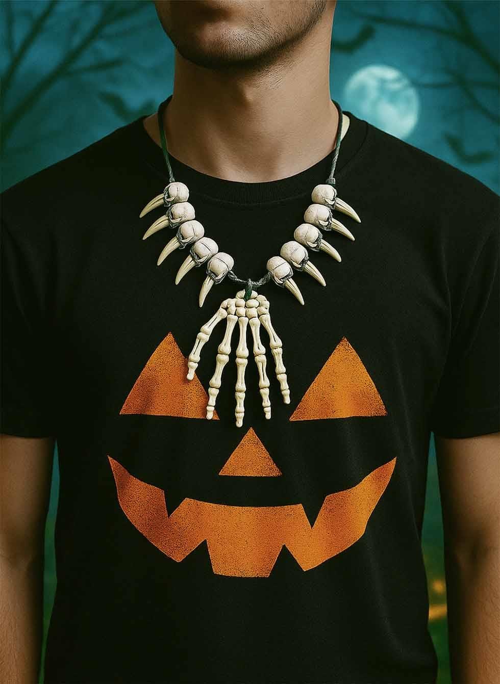 Cadılar Bayramı Kemik Kolye Halloween Parti Aksesuarı