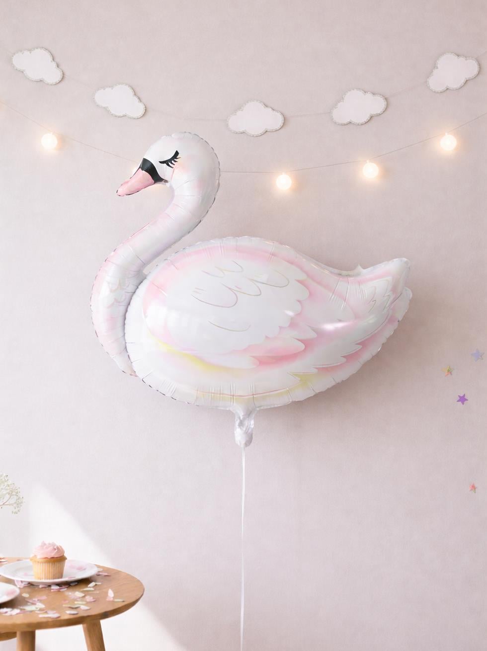 Beyaz Kuğu Folyo Balon – Bekarlığa Veda & Doğum Günü 86 cm