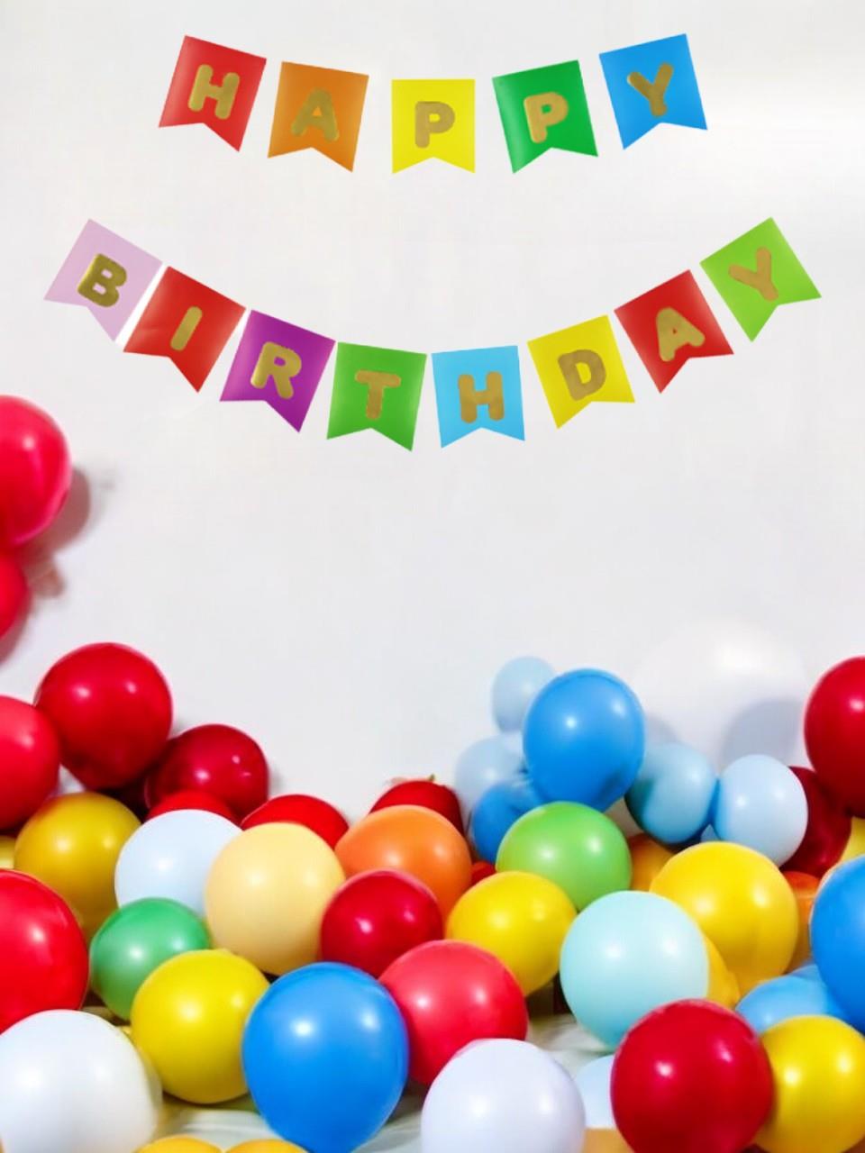 Happy Bırthday Renkli Yazı