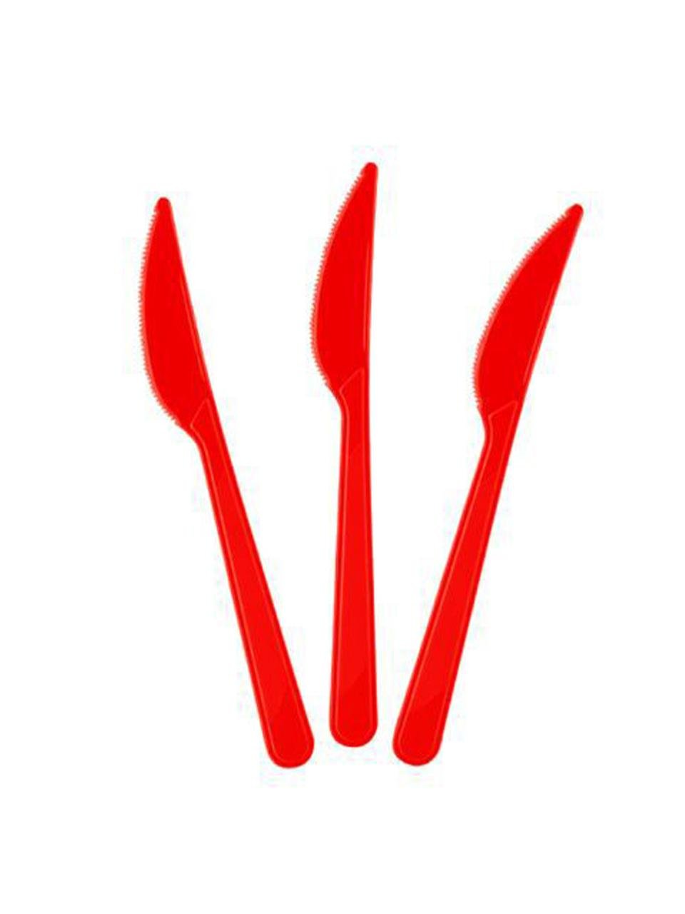 Plastik Bıçak Kırmızı 25Li
