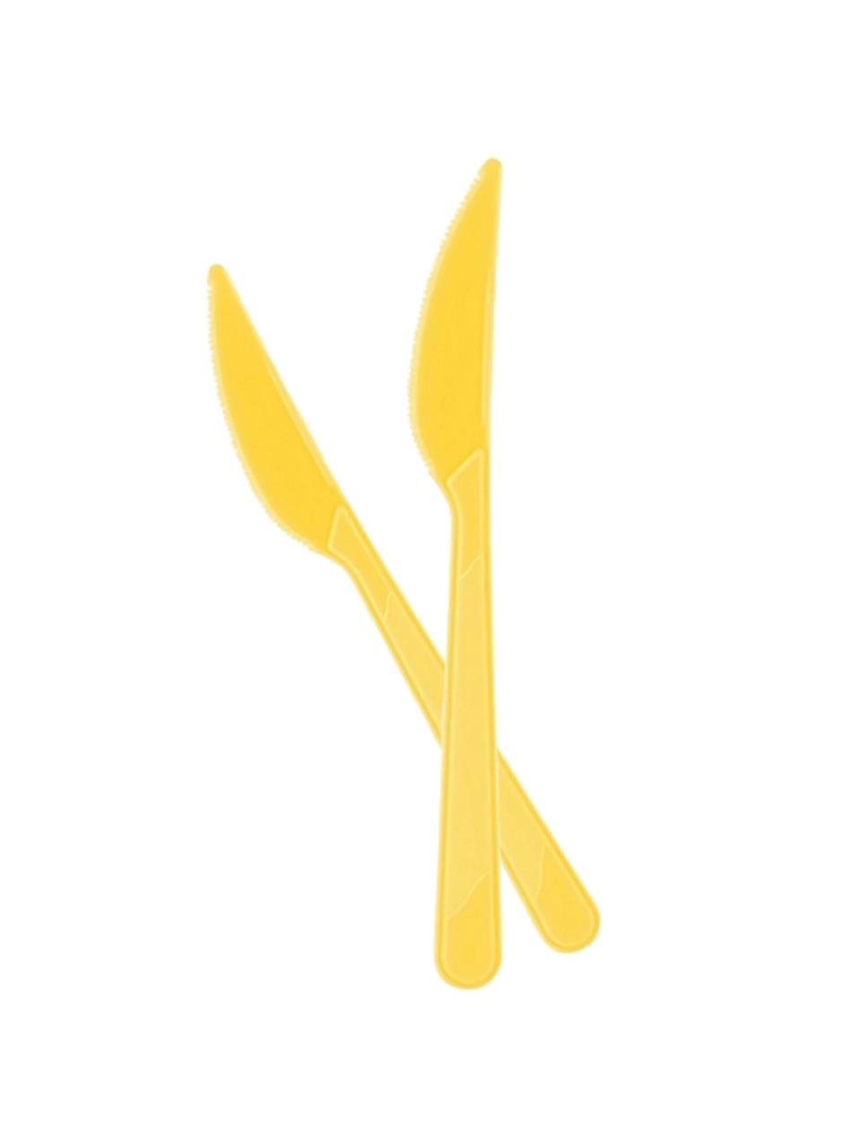 Plastik Bıçak Sarı 25Li
