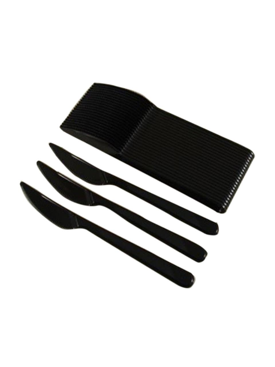 Plastik Bıçak Siyah 25Li