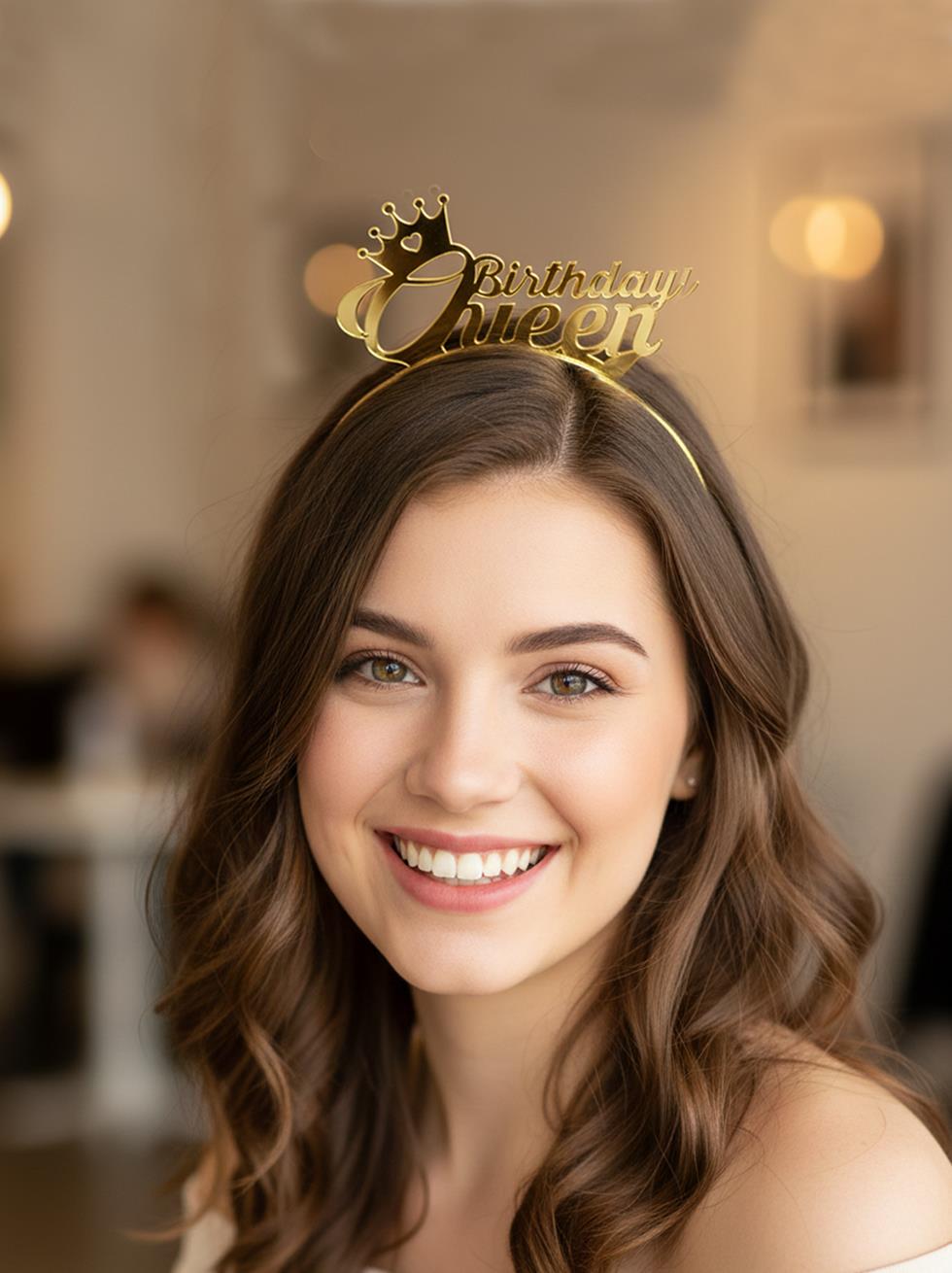 Birthday Queen Gold Mika Taç – Doğum Günü Parti Tacı