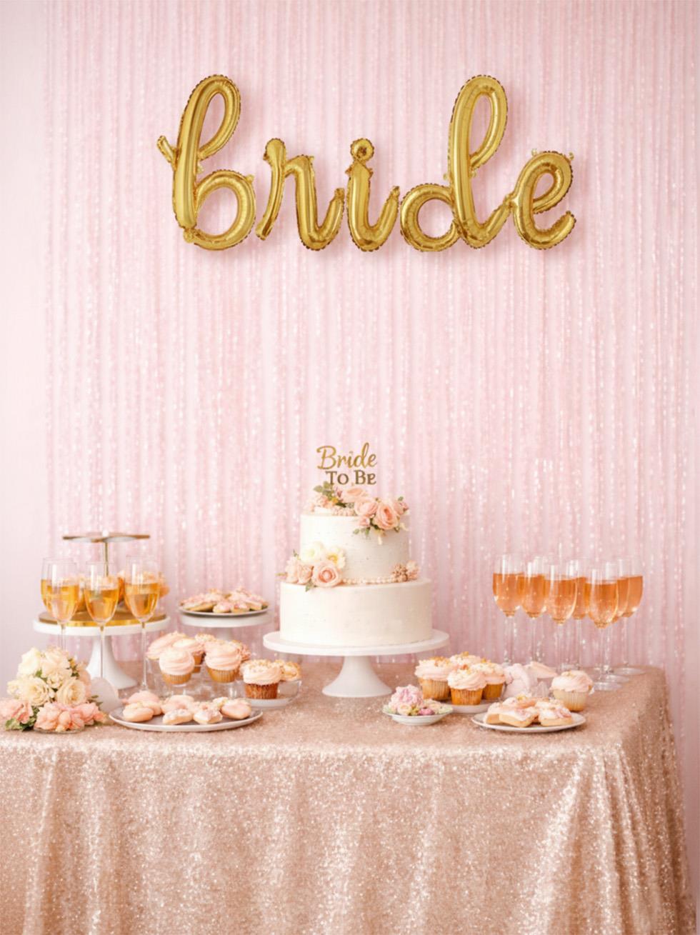 Bride El Yazısı Folyo Balon Bekarlığa Veda Partisi Balonu Gold 45 cm