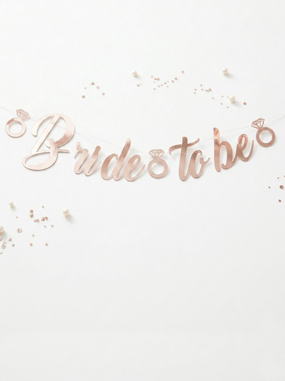 Bride To Be Kaligrafi Banner Asılabilir  Bekarlığa Veda Parti Süsü Rose Gold