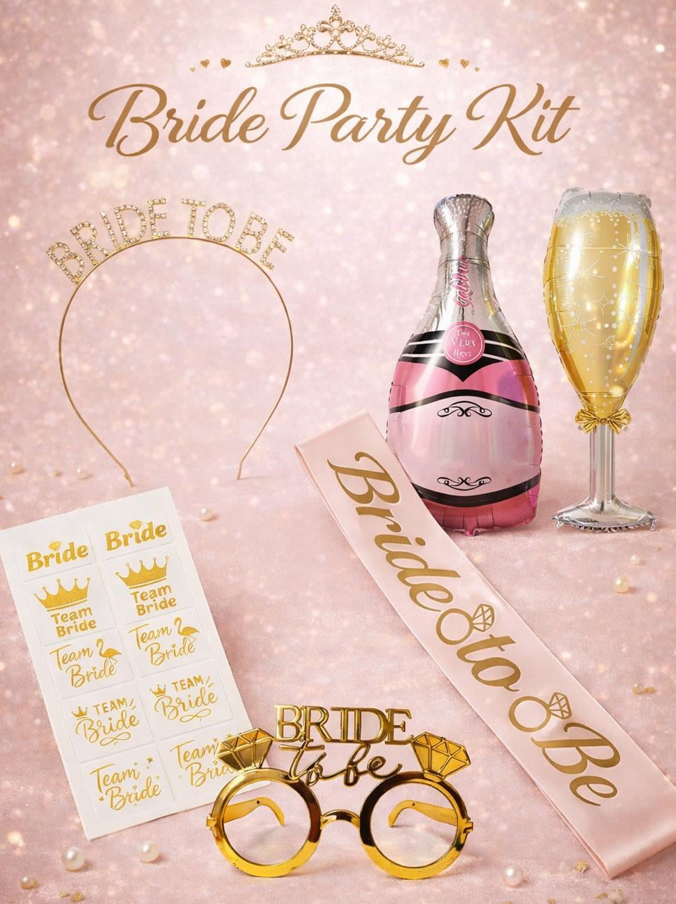 Bride To Be Parti Seti Bekarlığa Veda Partisi Set Pembe Rose Altın