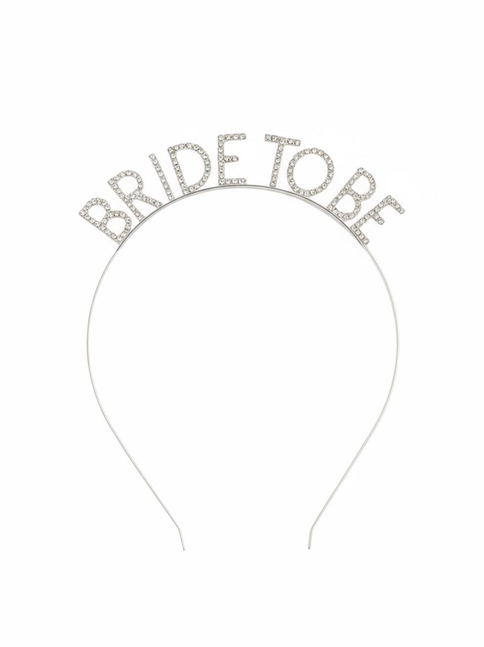 Bride To Be Taç Taşlı Metal Bekarlığa Veda Parti Tacı Gümüş