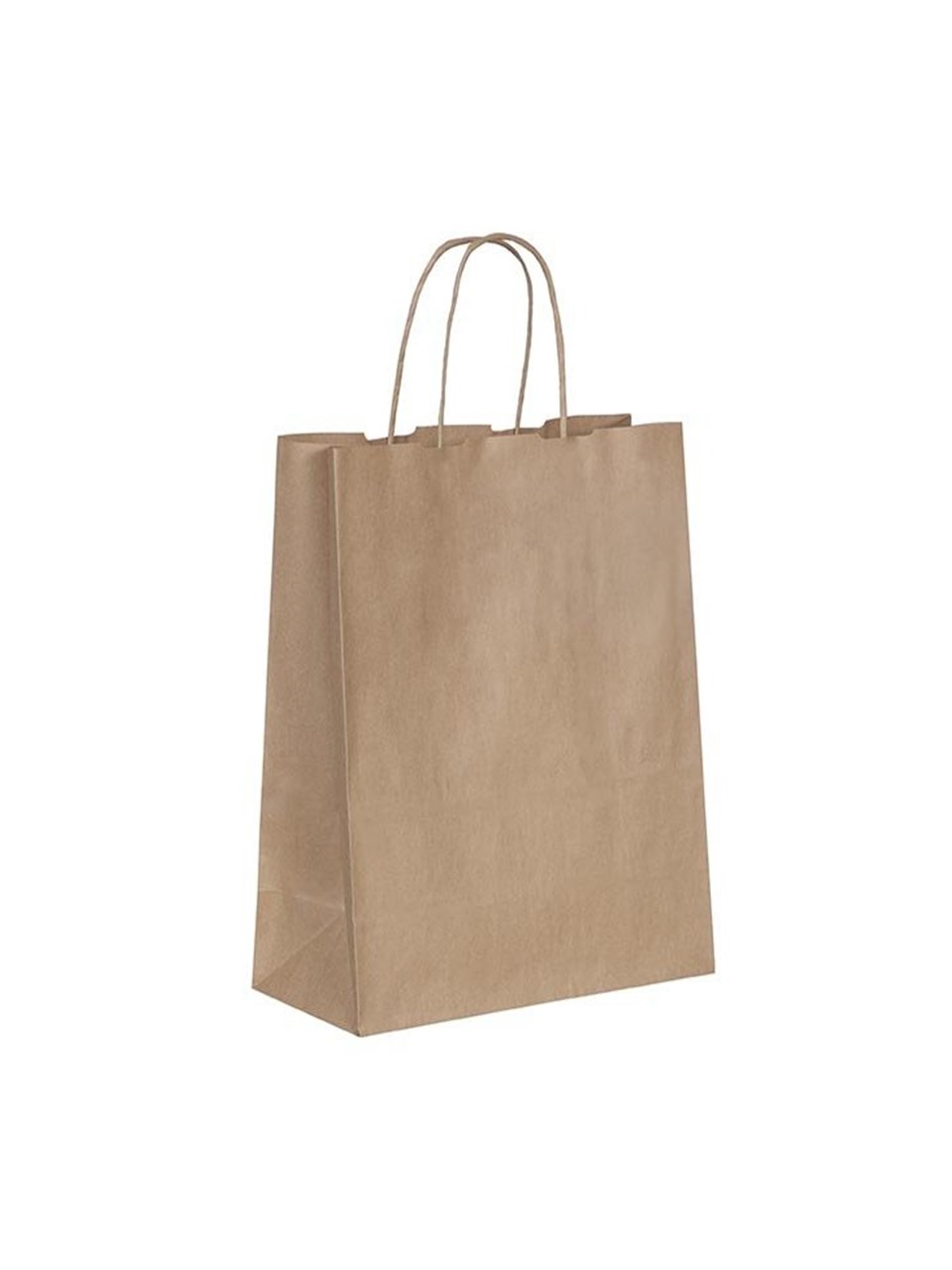 Büküm Saplı Çanta 25x31x12 Cm Esmer Kraft 25'li