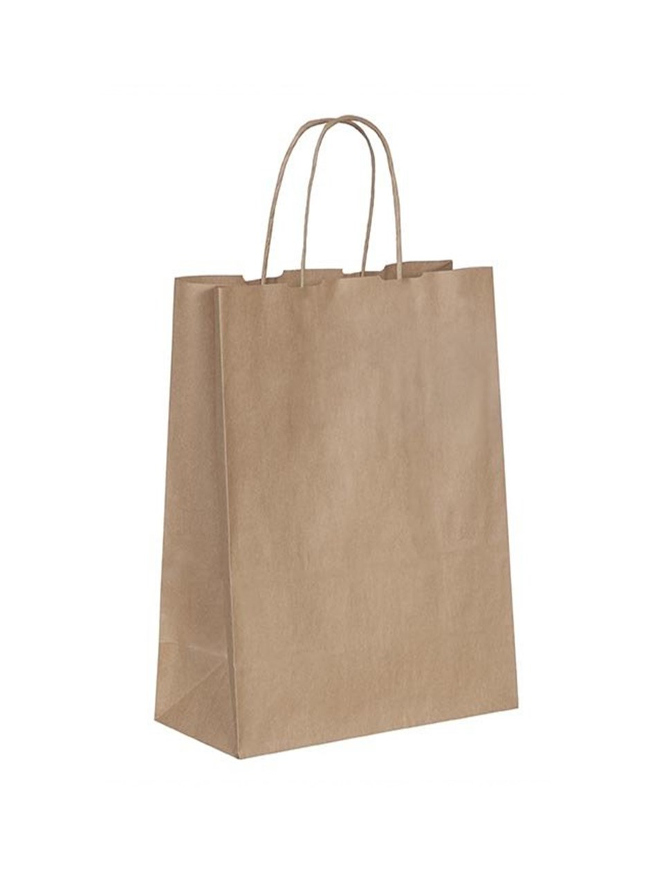 Büküm Saplı Çanta 32x41x12 Cm Esmer Kraft 25'li