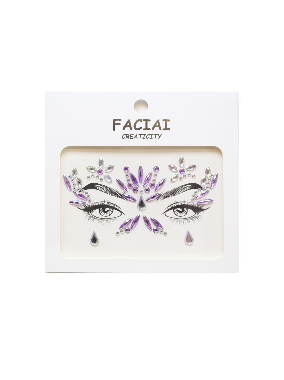 Kristal Göz Taşı Vücut Süsleme Taşı Yüz Süsleme Makyaj Taşı Mor