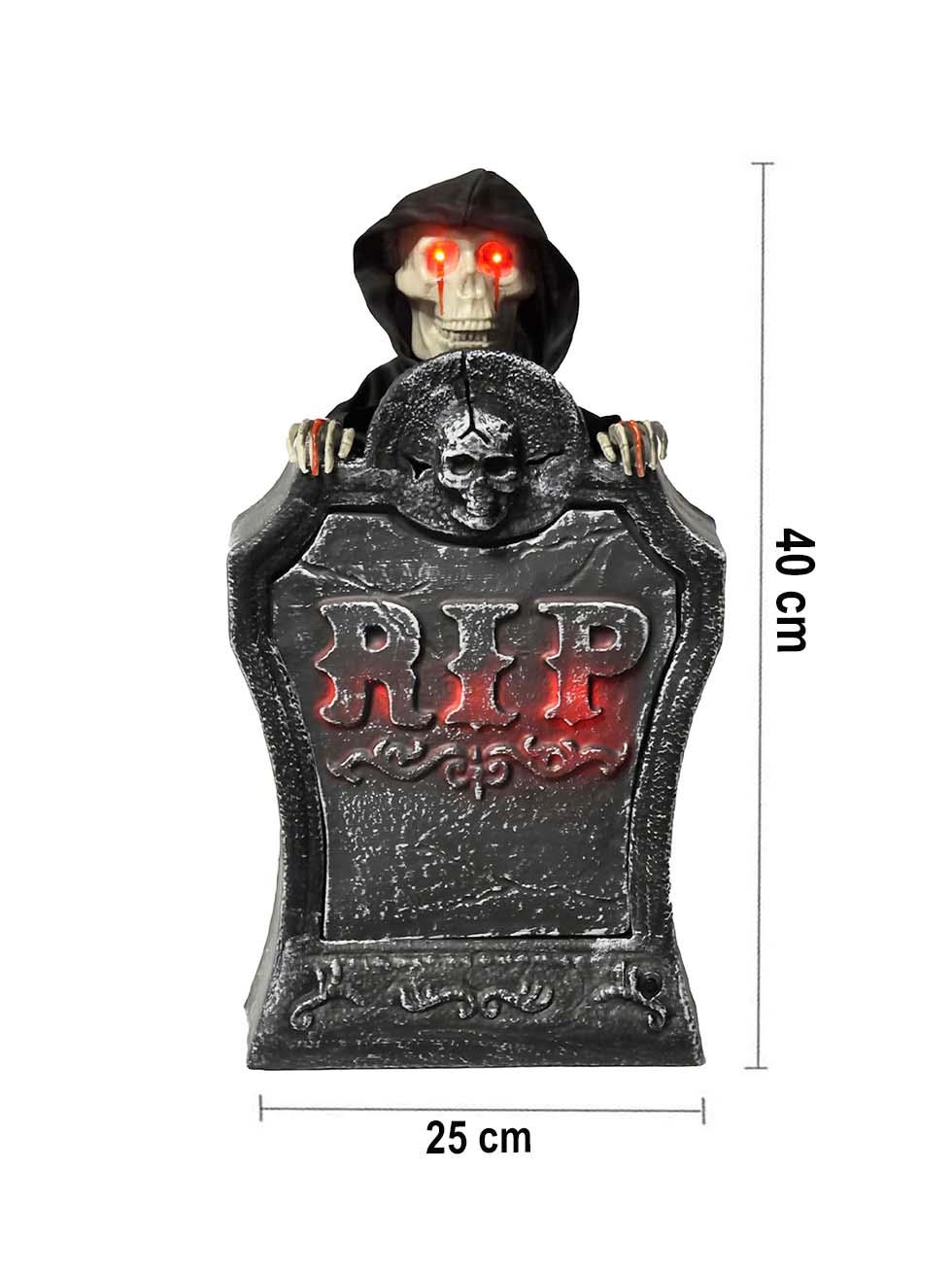 Cadılar Bayramı Mezar Taşı Halloween Işıklı Sesli Parti Dekoru 40 cm