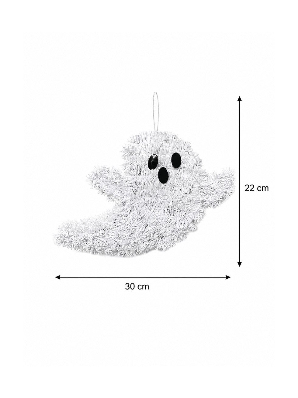 Cadılar Bayramı Asılabilir Hayalet Süs – Halloween Parti Dekoru Beyaz 22 cm
