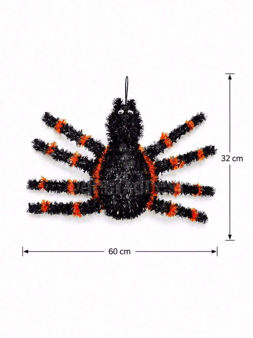Cadılar Bayramı Asılabilir Örümcek Süs – Halloween Parti Dekoru Siyah Turuncu 60x32 cm