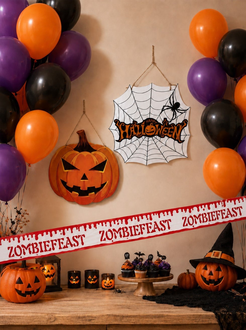 Cadılar Bayramı Balonlu Parti Seti – Halloween Konsept Dekorasyonu