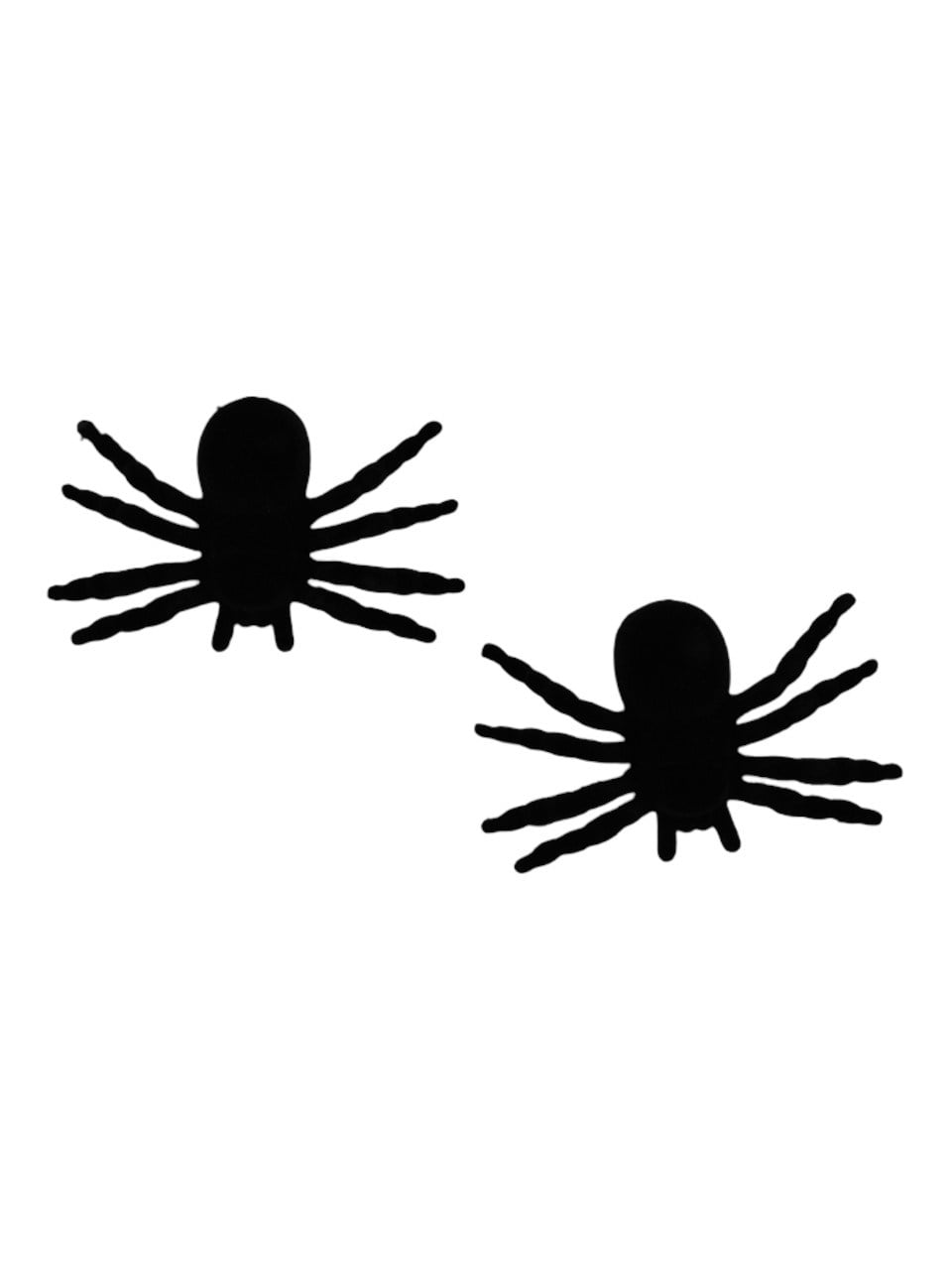 Cadılar Bayramı Flok Kaplama Örümcek Halloween Parti Dekoru Siyah 11 cm 2li