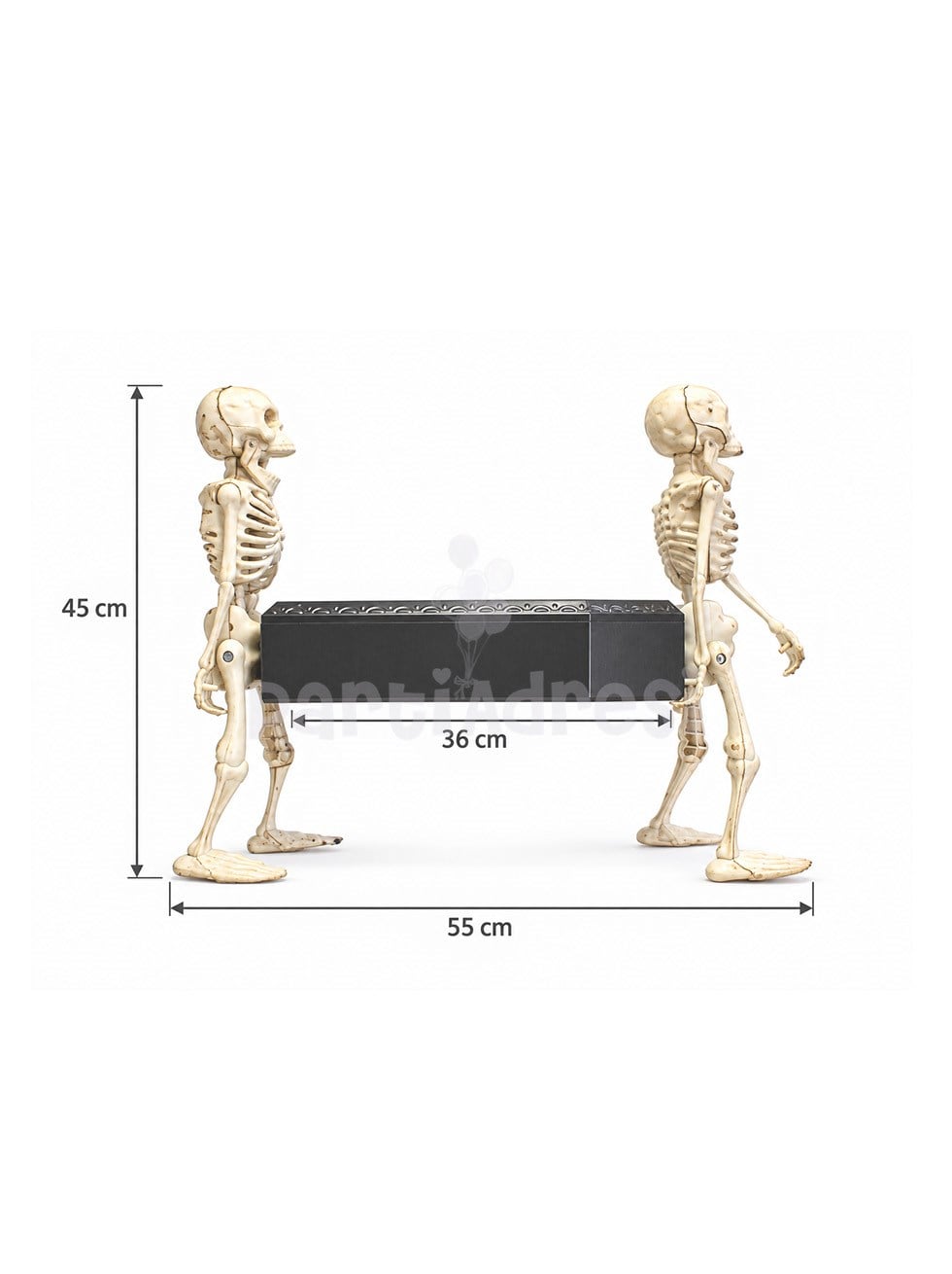 Cadılar Bayramı İskelet Figürlü Parti Süsü 55x45 cm – Hareketli Sesli Halloween Dekoru
